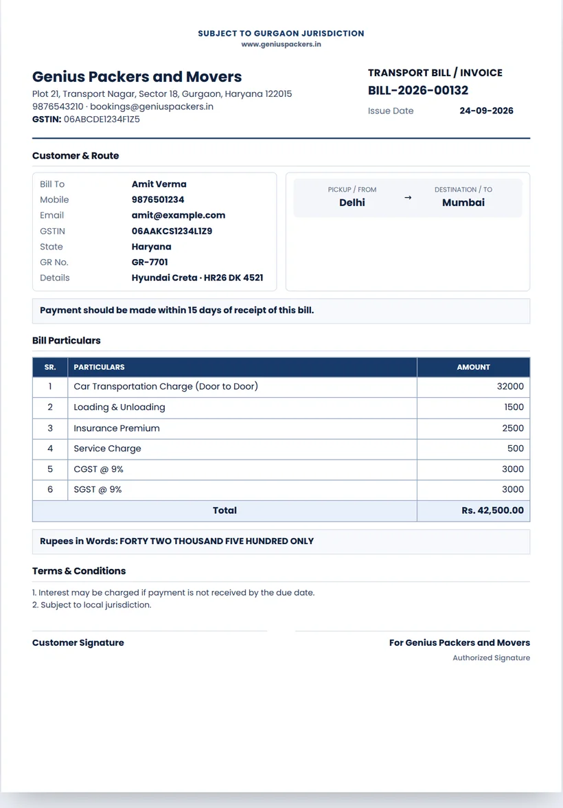 GST bill PDF